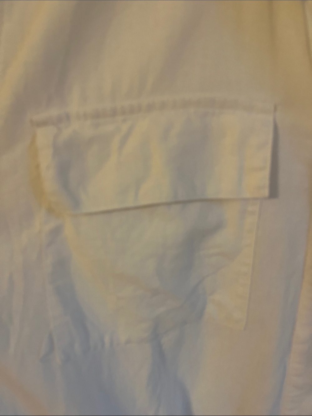LOFT Cream Button-Front Drawstring Shirt Jacket - Picture 4 of 5